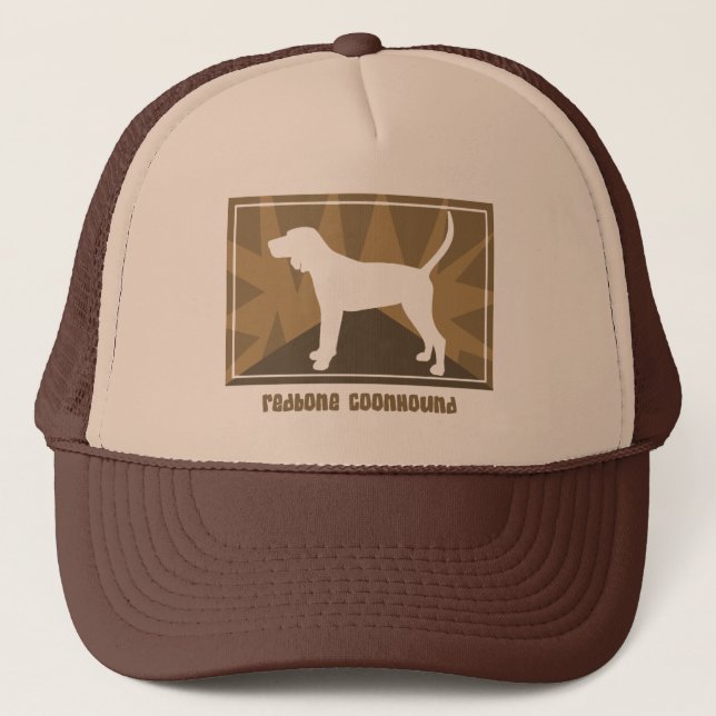 Earthy Redbone Coonhound Trucker Hat (Front)