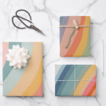 Earthy Retro Bold Wavy Stripe Colourful Modern Gif Wrapping Paper Sheet<br><div class="desc">Hope you like this hand made paper variety pack.  Check out my shop for lots more colours and patterns and let me know if you'd like something customized.</div>