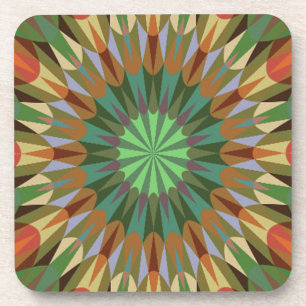 Earthy Retro Geometry Coaster