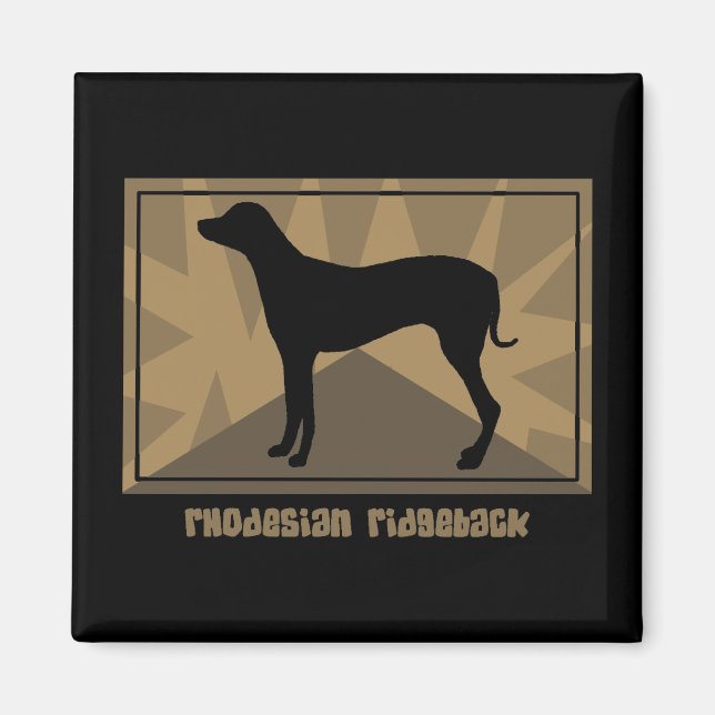 Earthy Rhodesian Ridgeback Magnet (Front)