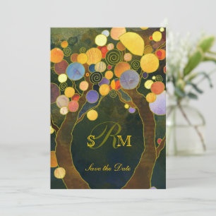 Earthy Romantic Tree Wedding Save the Date