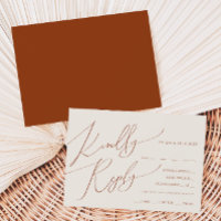 Earthy Rust | Horizontal Menu Choice RSVP Card