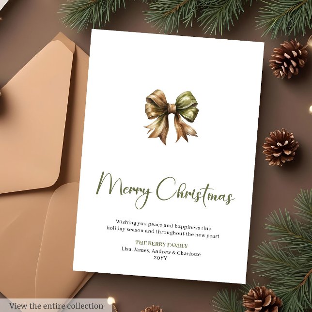 Earthy Sage Terracotta Holiday Christmas Greeting  (Earthy Sage Terracotta Holiday Christmas Greeting Card

)