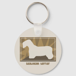 Earthy Sealyham Terrier Keychain