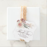 Earthy Shade Flowers Elegant Boho Thank You Favour Tags<br><div class="desc">Earthy shade flowers and sage greenery elegant boho thank you favour tags</div>