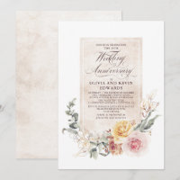 Earthy Shade Flowers Elegant Wedding Anniversary 