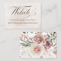 Earthy Shade Flowers Elegant Wedding Website