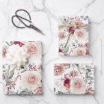 Earthy Shades Floral Botanical Watercolor Pattern Wrapping Paper Sheet<br><div class="desc">Earthy shades flowers pattern wrapping papers</div>