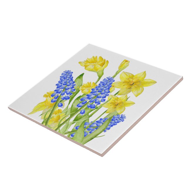 Earthy Spring on a Ceramic Tile (M,D) (Side)