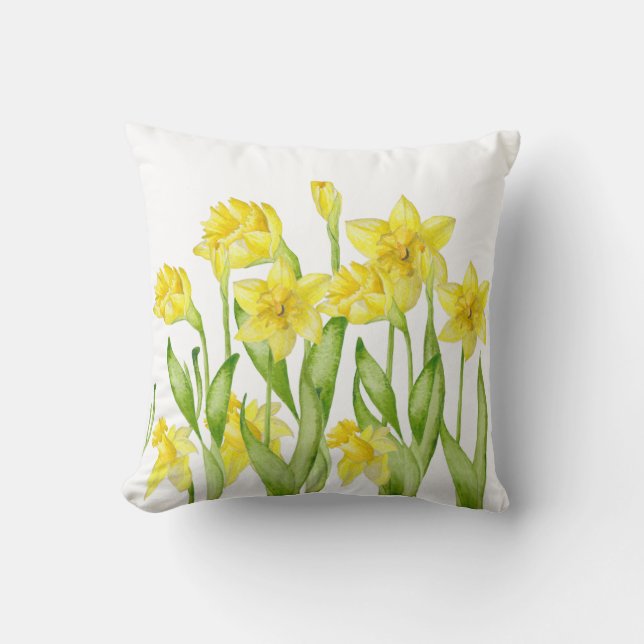 Earthy Spring on a Throw Pillow (D) (Front)