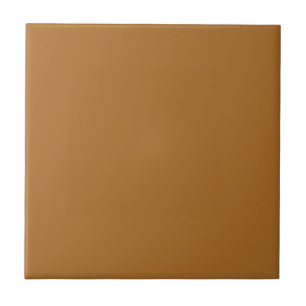 Earthy Sudan Brown Neutral Solid Colour Print Tile