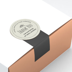 Earthy Thank You For Supporting My Small Business Classic Round Sticker