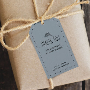 Earthy Thank You For Supporting My Small Business Gift Tags