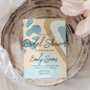 Earthy Tone Shapes Abstract Bridal Shower  Invitation