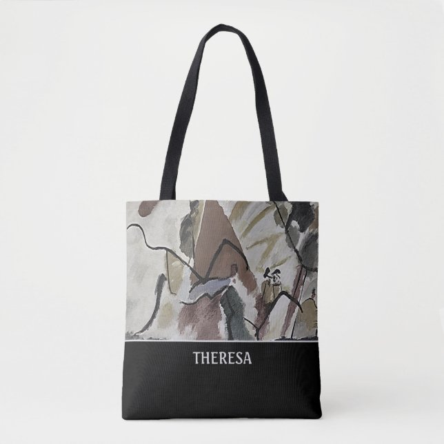 Earthy Tone Vintage Abstract Art Tote Bag  (Front)