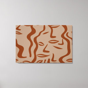 Earthy Tones Abstract Women's Faces  Canvas Print