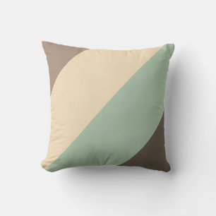 Earthy Tones Diagonal Stripes Throw Pillow