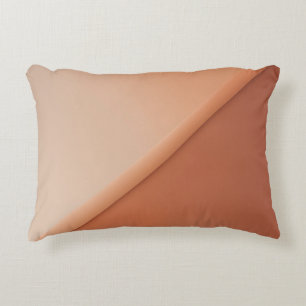 Earthy tones Half Terracotta Half Cream AI art Accent Pillow