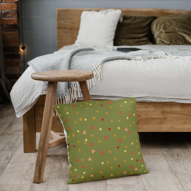 earthy tones seeds pattern throw pillow (Creator Uploaded)