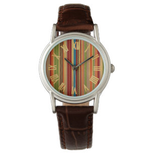 Earthy Tones Stripes Watch
