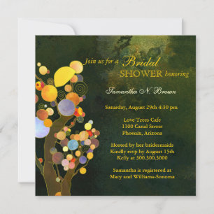 Earthy Trees Modern Bridal Shower Invitation