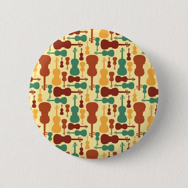 Earthy Violin 2 Inch Round Button (Front)