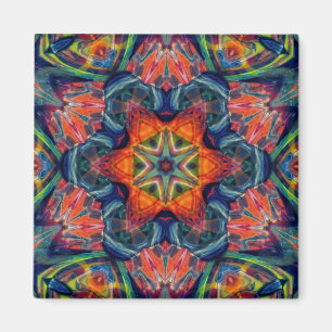 Earthy Warm Energy Kaleidoscope Gradient Magnet
