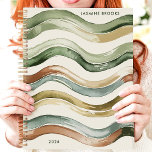 Earthy Watercolor Stripes 2025 Custom Name Planner<br><div class="desc">Embrace the earthy tones and flowing rhythm of this unique planner. Watercolor stripes in shades of green and brown create a calming and organic aesthetic. Imagine yourself gliding through your schedule with the same effortless grace. Personalize it with your name and let this planner be your artistic companion as you...</div>