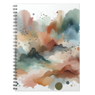 Earthy Watercolour Abstract Art Notebook