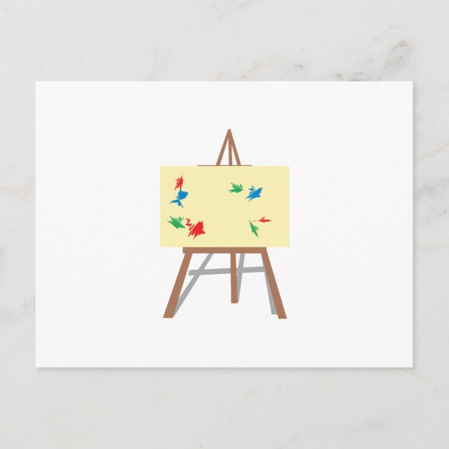 Easel and Painting Postcard (Front)