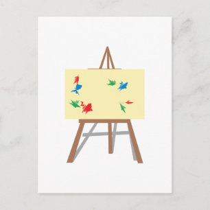 Easel and Painting Postcard