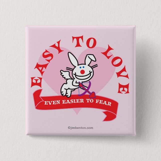 Easier To Fear 2 Inch Square Button (Front)