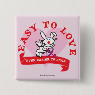 Easier To Fear 2 Inch Square Button