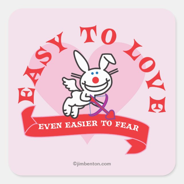 Easier To Fear Square Sticker (Front)