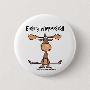 Easily A'Moose"d 2 Inch Round Button