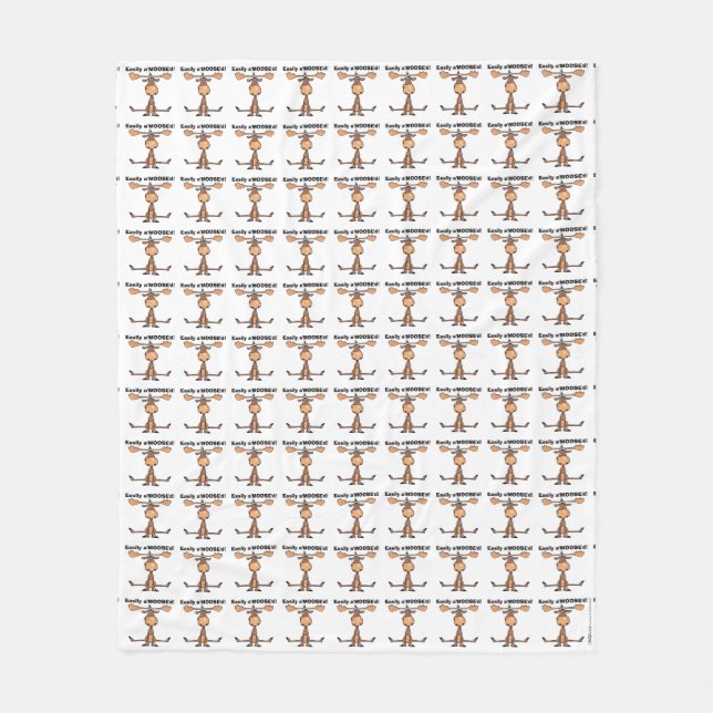 Easily A'Moose"d Fleece Blanket (Front)