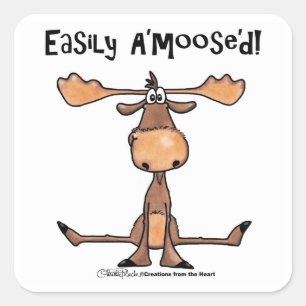 Easily A'moose'd Square Sticker