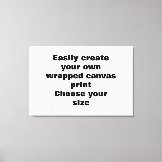 Easily create your canvasprint Remove the big text Canvas Print (Front)