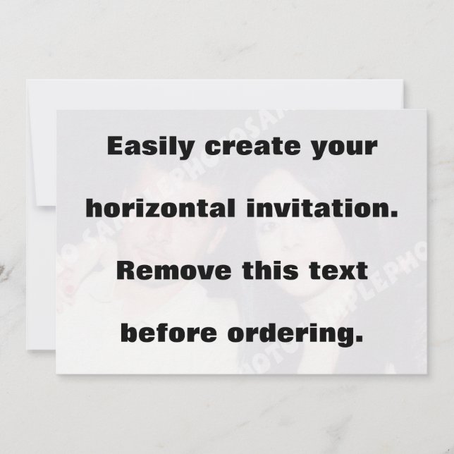 Easily create your horizontal photo invitation (Front)