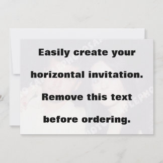 Easily create your horizontal photo invitation
