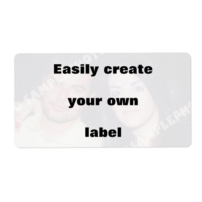 Easily create your label. Remove the big text! (Front)