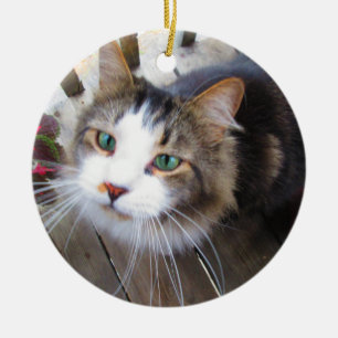 Easily Create Your Own Add 2 Photos Custom Ceramic Ornament