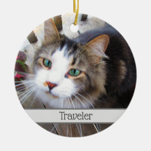 Easily Create Your Own Add 2 Photos Custom Ceramic Ornament