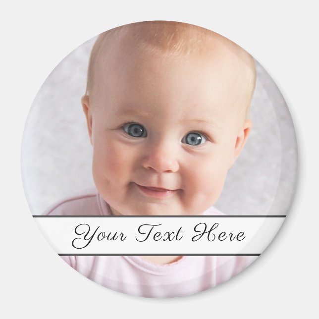 Easily Create Your Own Add Photo Art Logo Custom Magnet (Front)