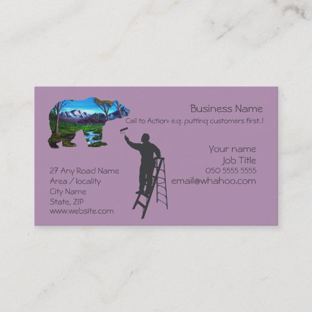 Easily Create Your Own Fab Fun Thrilling Generic Business Card (Front)