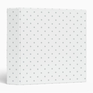 Easily Customize Colour from Grey Mini Polka Dots Binder