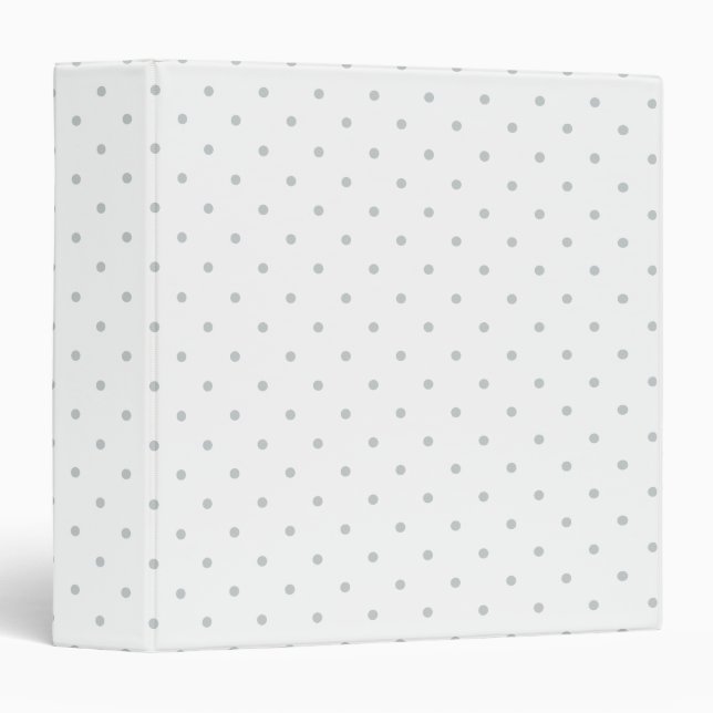 Easily Customize Colour from Grey Mini Polka Dots Binder (Front/Spine)
