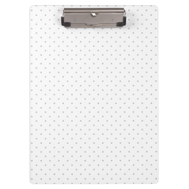 Easily Customize Colour from Grey Mini Polka Dots Clipboard (Front)