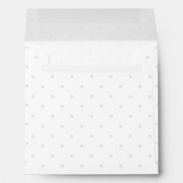 Easily Customize Colour from Grey Mini Polka Dots Envelope (Back (Bottom))
