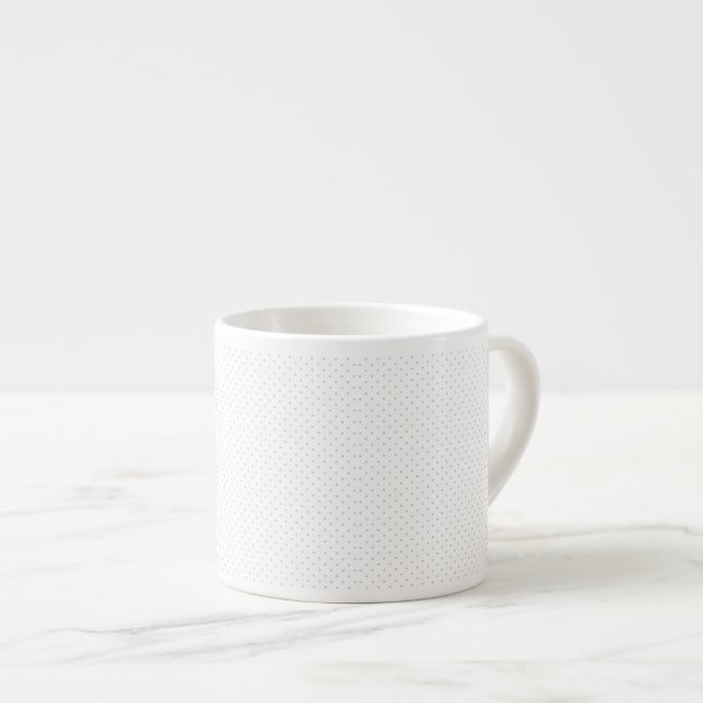 Easily Customize Colour from Grey Mini Polka Dots Espresso Cup (Front Right)